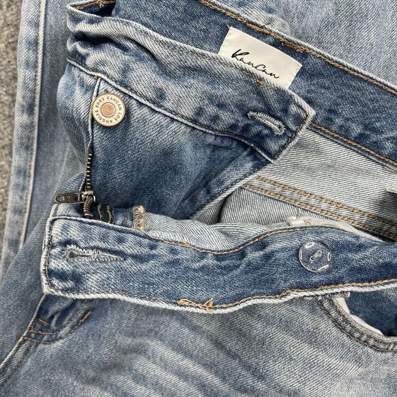 KanCan Jeans Size 15/31 Wanda Ultra High Rise 90s Straight Leg Distressed Cotton - Picture 5 of 10